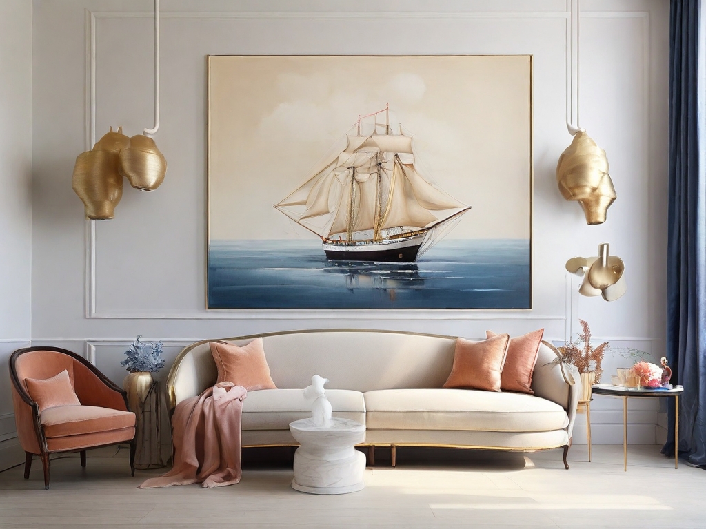 Nautical Opulence: Dive into Style with Navy and Gold-Inspired Wall Decor