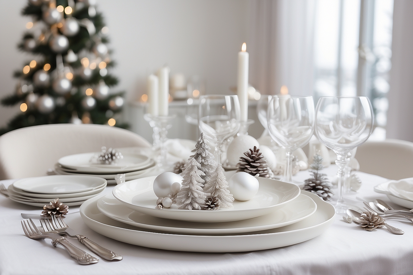 Winter Wonderland: Embrace the Charm of a White Christmas Table Setting